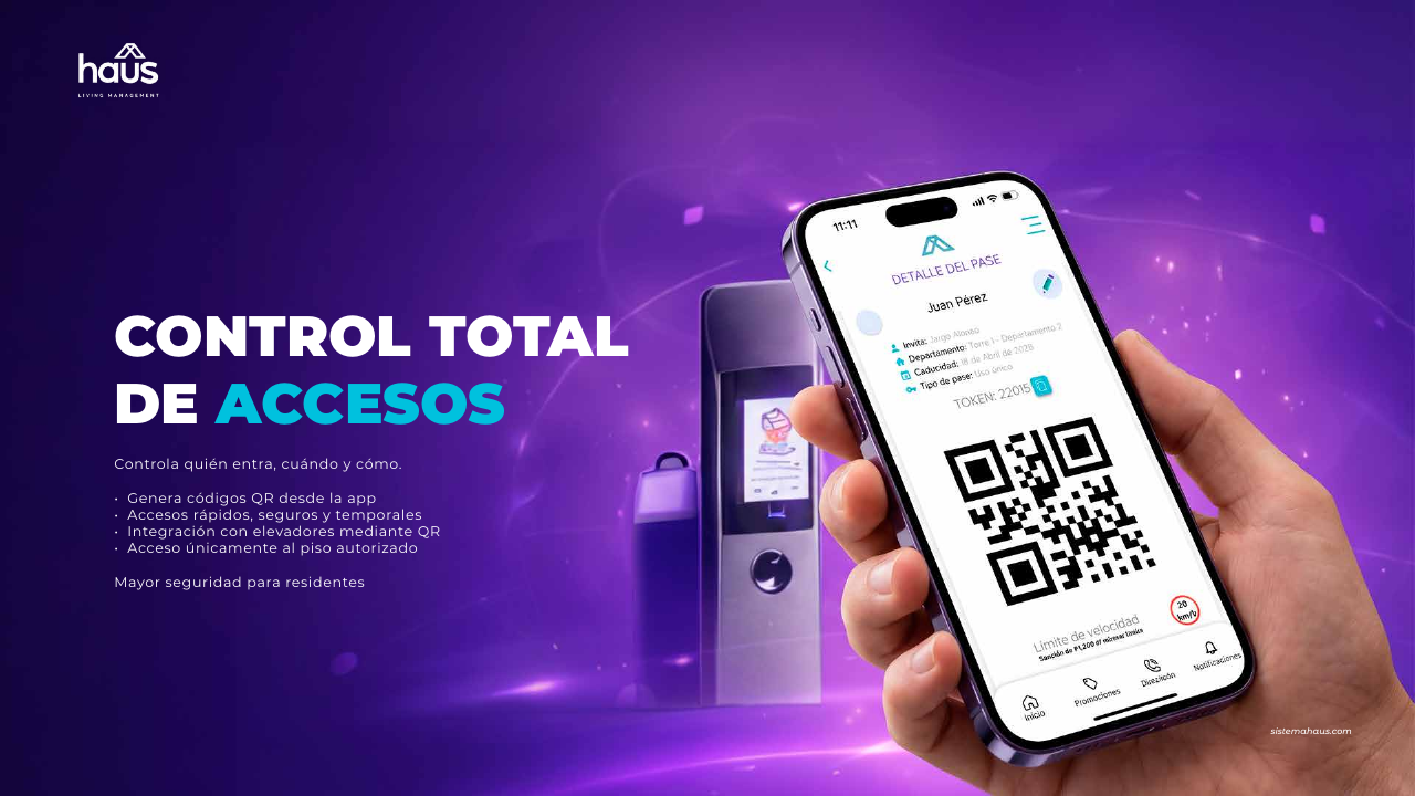 Interfaz de Haus para control de accesos mediante código QR