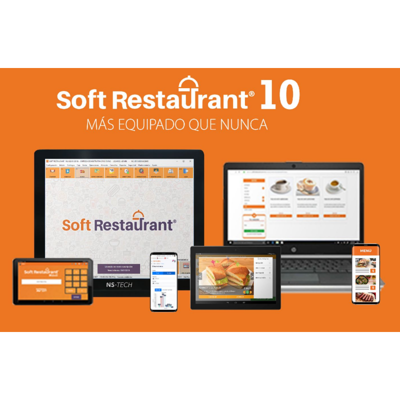 Soft Restaurant 10 en computadoras, tableta y teléfono